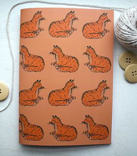 woodland fox notebook by goodnight boutique