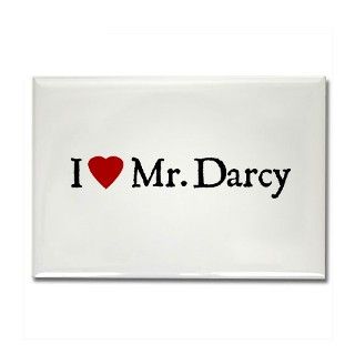 Jane Austen Heart Darcy Rectangle Magnet by pemstore