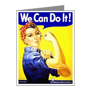 Rosie the Riveter Note Cards (Pk of 10) by ourkrazykulture