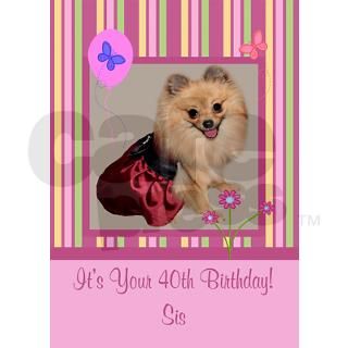 40th Birthday To Sister Greeting Card by Laurie77