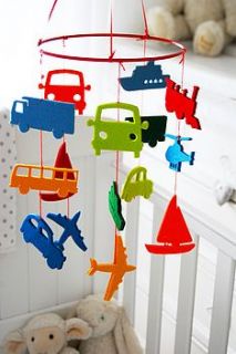 cars felt baby cot mobile by lavish + delight