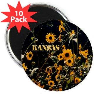 2.25 Kansas Wild Sunflowers Magnet (10 pack) by kansastrails