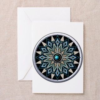 Native American Rosette 04 Greeting Cards (Pk of 1 by naumaddicarts