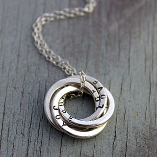 personalised russian ring necklace by posh totty designs boutique