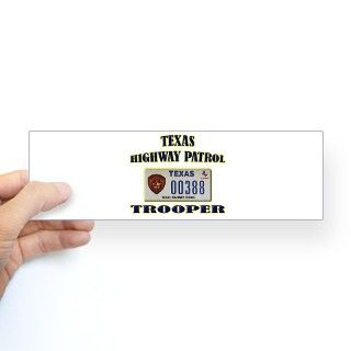 Texas Highway Patrol Bumper Sticker by militaryandpoliceshop