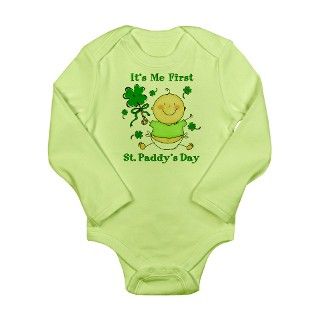 Me 1st St. Paddys Day Long Sleeve Infant Bodysuit by pinkinkart