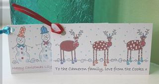 personalised christmas gift tags by lottie lane