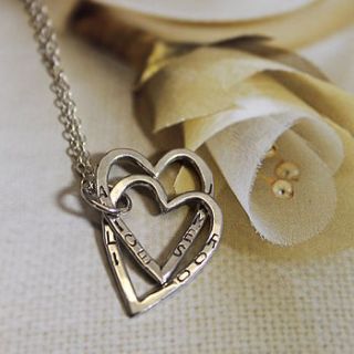 interlinking heart necklace by posh totty designs boutique