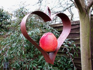 shaker heart bird feeder by gertie & mabel