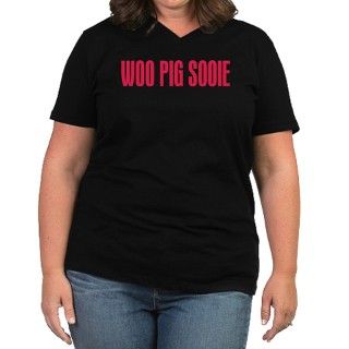 Woo Pig Sooie Womens Plus Size V Neck Dark T Shir by kikodesigns