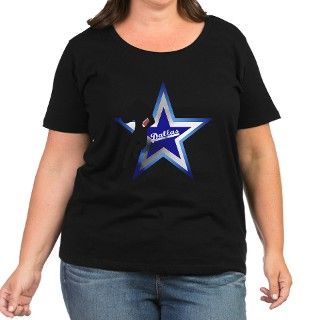Dallas2 Womens Plus Size Dark V Neck T Shirt by Admin_CP23640538