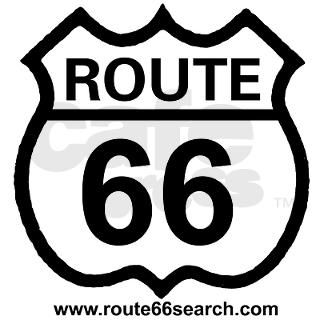 Route 66 Rectangle Decal by route66search