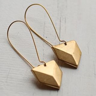 geometric chevron earrings by silk purse, sow's ear