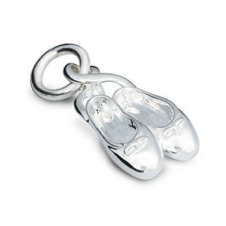 ballet shoes silver charm by scarlett jewellery