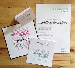 charlotte wedding stationery collection by chandler invitations