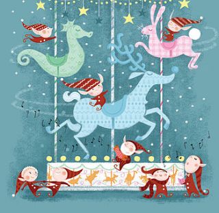 'carouselves' christmas art print by 2d scrumptious