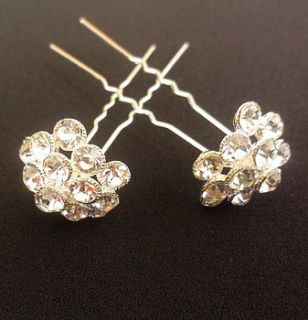 set of two crystal hair pins by yatris home and gift