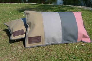 waterproof canvas picnic cushion by the vintage collection company