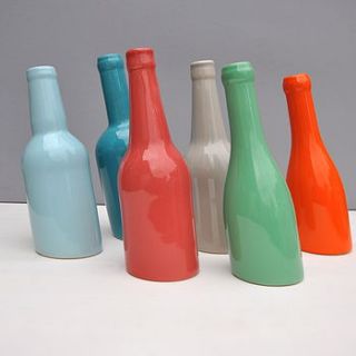 not so straight bottle vase by henry's future