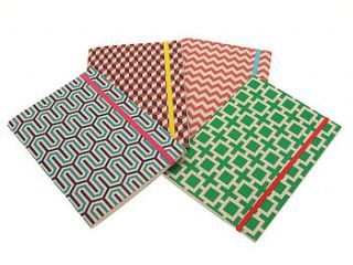 pack of four grafika pocket notebooks by nineteenseventythree