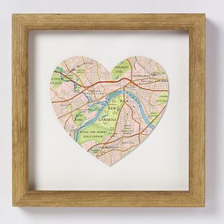 kew gardens map heart print by bombus off the peg