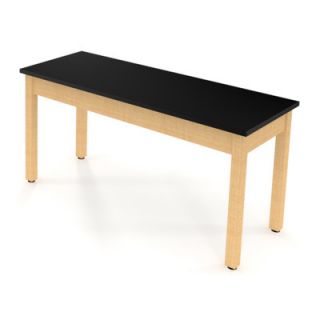 Fleetwood Wood Science Table with Black Epoxy Resin Top and Optional