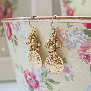 gold disc earrings by lily & joan
