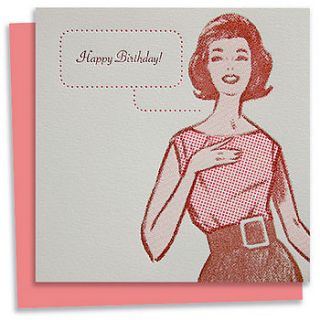 happy birthday letterpress card by blush