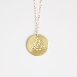 large hammered medallion layering necklace by chelsey adams