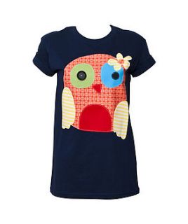 owl applique t shirt by not for ponies