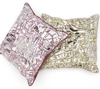 history maps cushion by gina pierce design