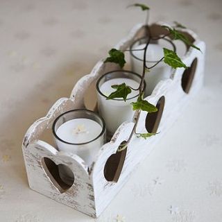 distressed vintage heart candle holder by pippins gifts and home accessories