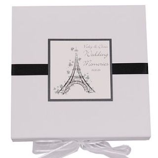 personalised paris wedding memory box by dreams to reality design ltd