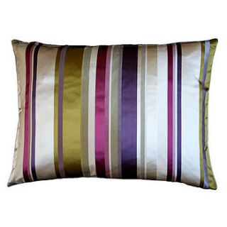 silk stripe cushion by louise harris interiors