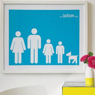 personalised family poster by a piece of ltd