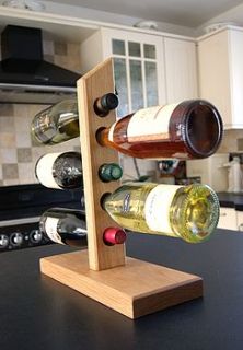 solid oak 'counter top' wine rack by mijmoj design limited