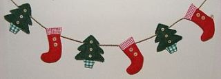 christmas tree and stocking garland by wild seed