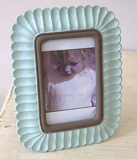 mint green vintage styled photo frame by ella james