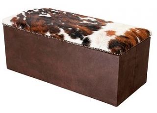 cowhide storage box / bedding box   sb02 by london cows