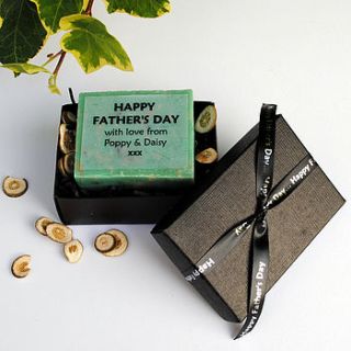father's day   personalised hand made soap by nazareth gifts