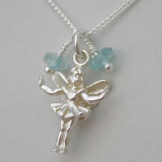 fairy necklace in sterling silver by claudette worters