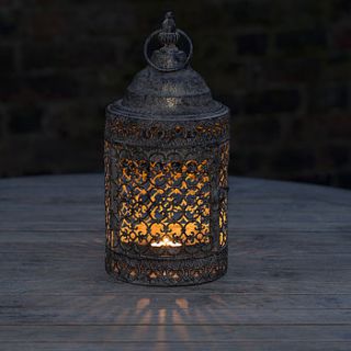 moroccan style lattice candle lantern by the flower studio