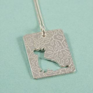 sterling silver pet silhouette pendant by fragment designs