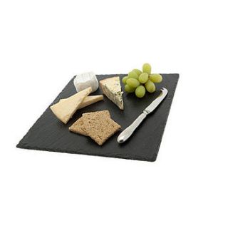 30cm gift boxed square slate cheese board by the rustic dish