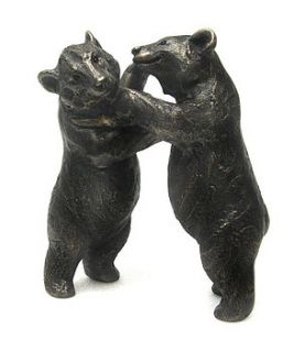 playing moon bears by suzie marsh sculpture
