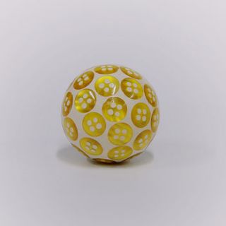 gold button resin knob by trinca ferro