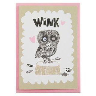 'look into my eyes…' googly eyed owl card by love bessie