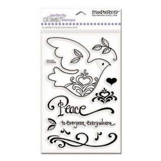 6 Pack CLEAR STAMP PEACE EVERYWHERE Papercraft, Scrapbooking (Source Book)