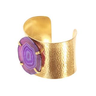 gold agate cuff by lavender room