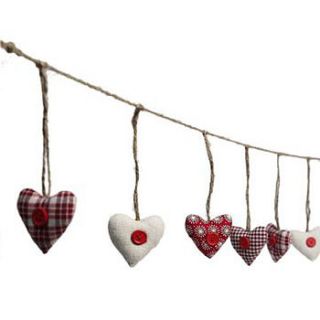 scandinavian christmas heart garland by doodlebugz